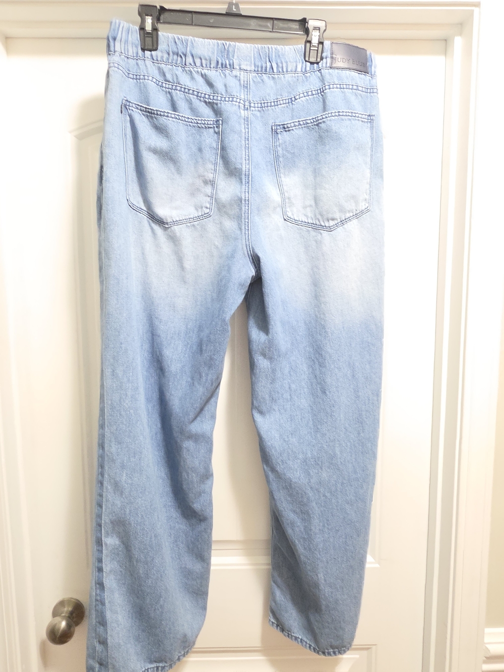 Judy Blue Light Blue Drawstring Jeans - Relaxed Fit - Picture 2 of 5